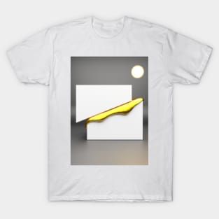 Golden black and white separate cubes T-Shirt